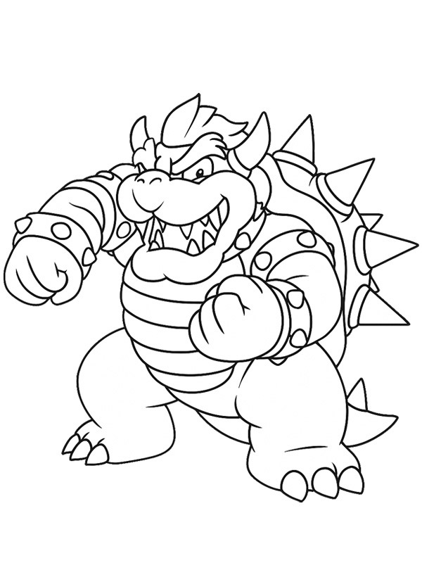 Dibujo de Bowser (super Mario) para Colorear Dibujo de Bowser (super Mario) para Colorear