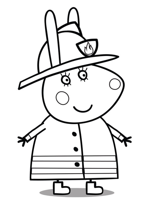 Dibujo de Bombera Rebecca Conejo para Colorear Dibujo de Bombera Rebecca Conejo para Colorear