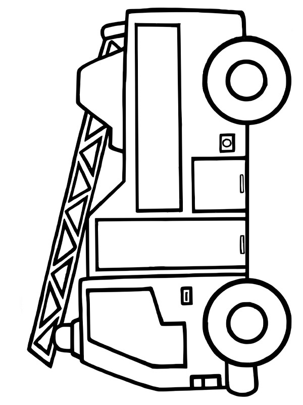 Dibujo de Camión de Bomberos para Colorear