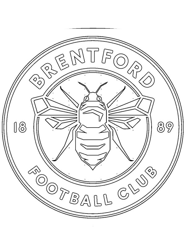 Dibujo de Brentford Football Club para Colorear