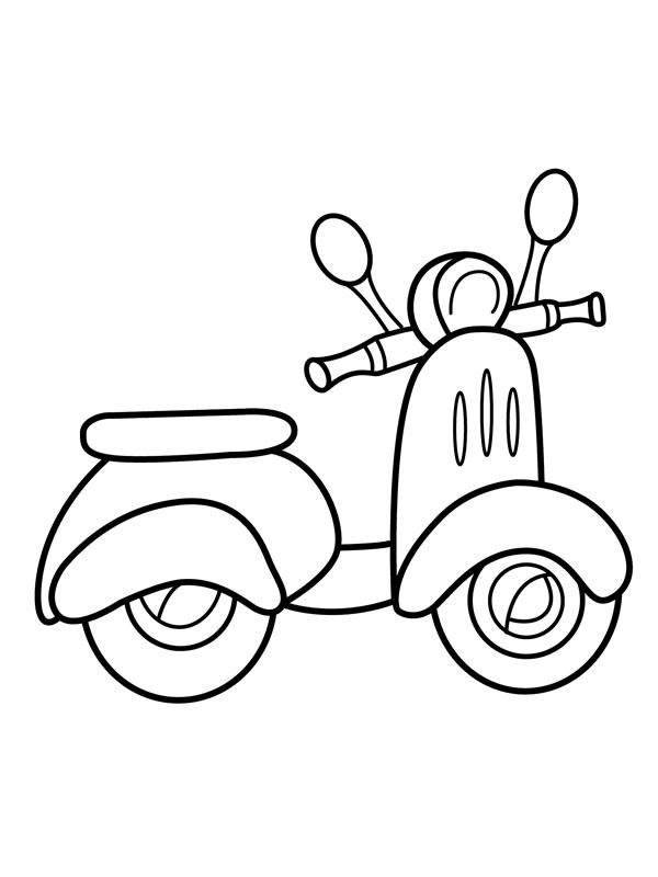 Dibujo de escuter para Colorear Dibujo de escuter para Colorear