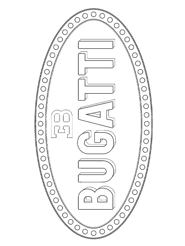 Dibujo de Logo de Bugatti para Colorear