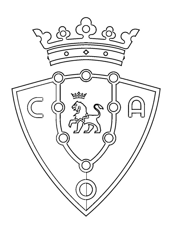 Dibujo de Club Atlético Osasuna para Colorear