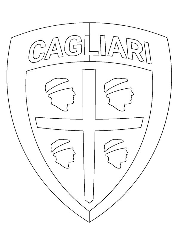 Dibujo de Cagliari Calcio para Colorear Dibujo de Cagliari Calcio para Colorear