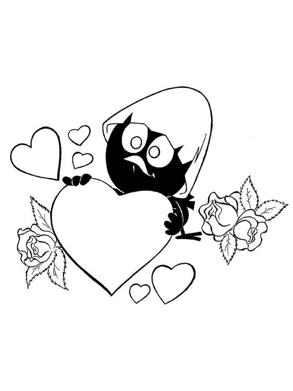 Dibujo de Calimero esta enamorado para Colorear Dibujo de Calimero esta enamorado para Colorear