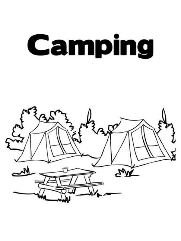 Dibujo de Campamento para Colorear