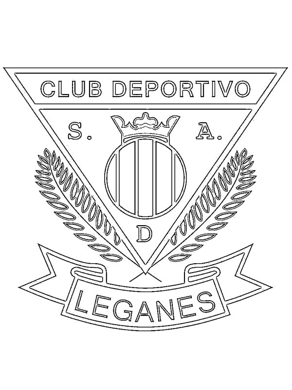 Dibujo de Club Deportivo Leganés para Colorear