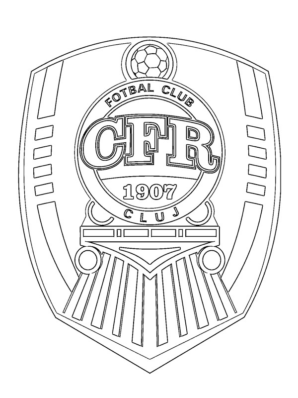 Dibujo de CFR Cluj para Colorear