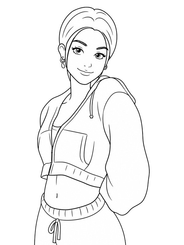 Dibujo de Charli D'Amelio para Colorear