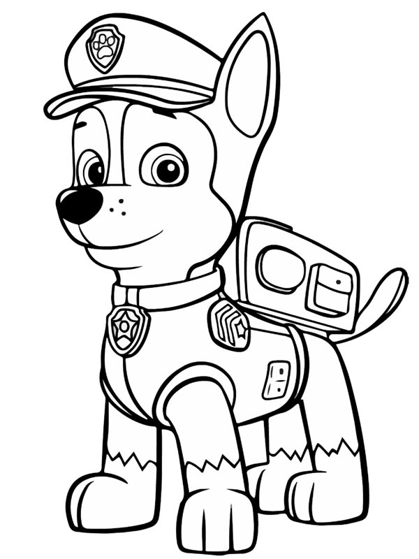 Dibujo de Chase (La Patrulla Canina) para Colorear