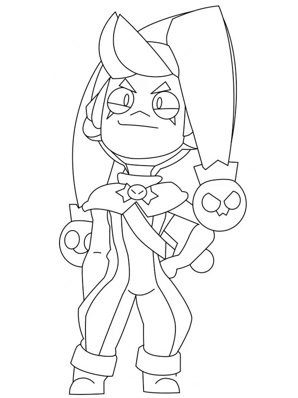 Dibujo de Chester Brawl Stars para Colorear Dibujo de Chester Brawl Stars para Colorear