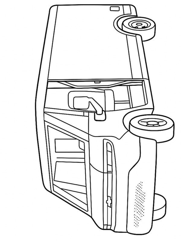 Dibujo de Chevrolet BrightDrop para Colorear Dibujo de Chevrolet BrightDrop para Colorear