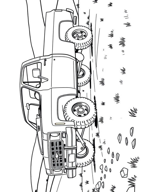 Dibujo de Chevrolet K10 1975 para Colorear Dibujo de Chevrolet K10 1975 para Colorear