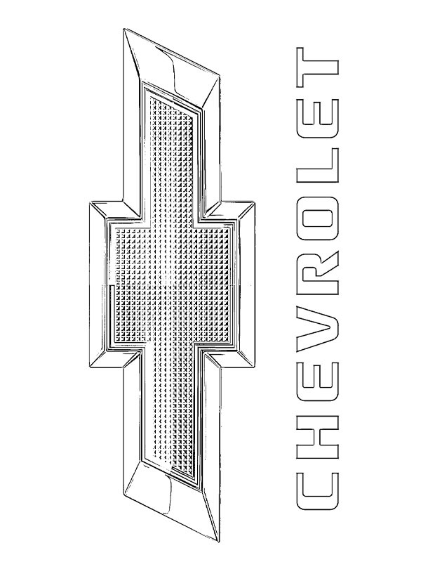 Dibujo de Logo de Chevrolet para Colorear