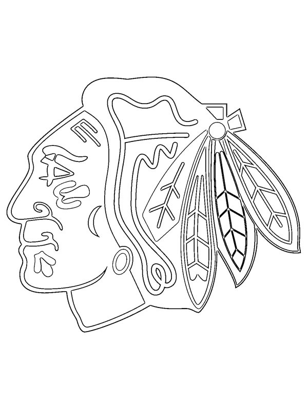 Dibujo de Blackhawks de Chicago para Colorear
