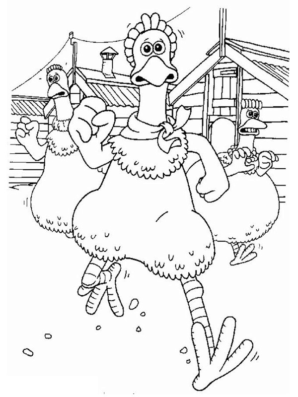 Dibujo de Corral de pollos para Colorear