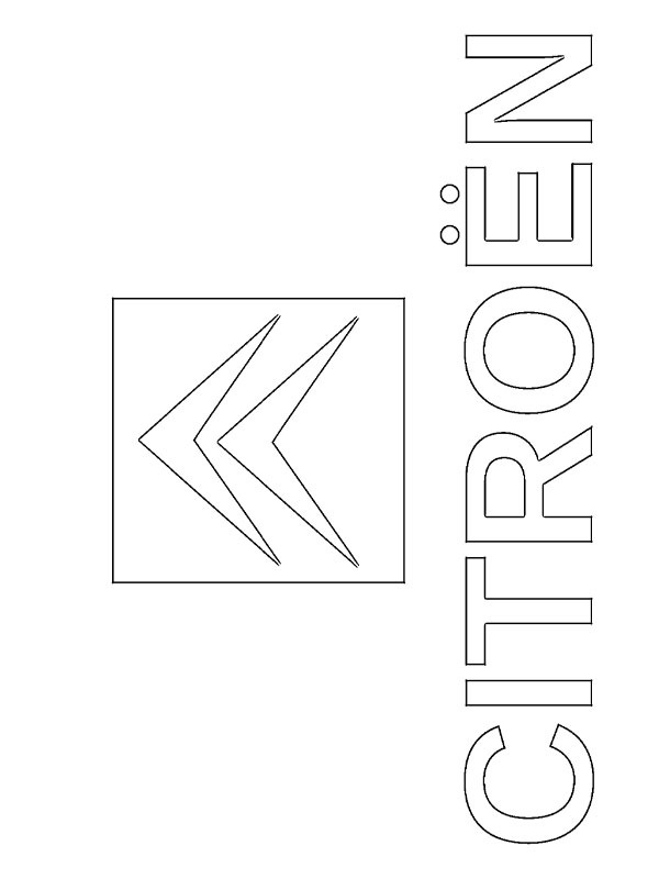 Dibujo de Logo de Citroën para Colorear