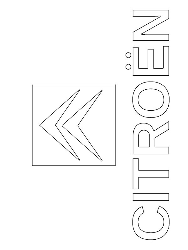 Dibujo de Logo de Citroën para Colorear Dibujo de Logo de Citroën para Colorear