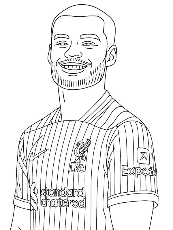 Dibujo de Cody Gakpo para Colorear Dibujo de Cody Gakpo para Colorear