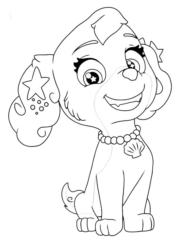 Dibujo de Coral (PAW Patrol) para Colorear Dibujo de Coral (PAW Patrol) para Colorear