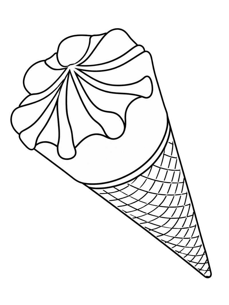 Dibujo de Helado Cornetto para Colorear Dibujo de Helado Cornetto para Colorear