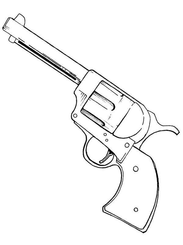 Dibujo de Pistola de vaquero para Colorear