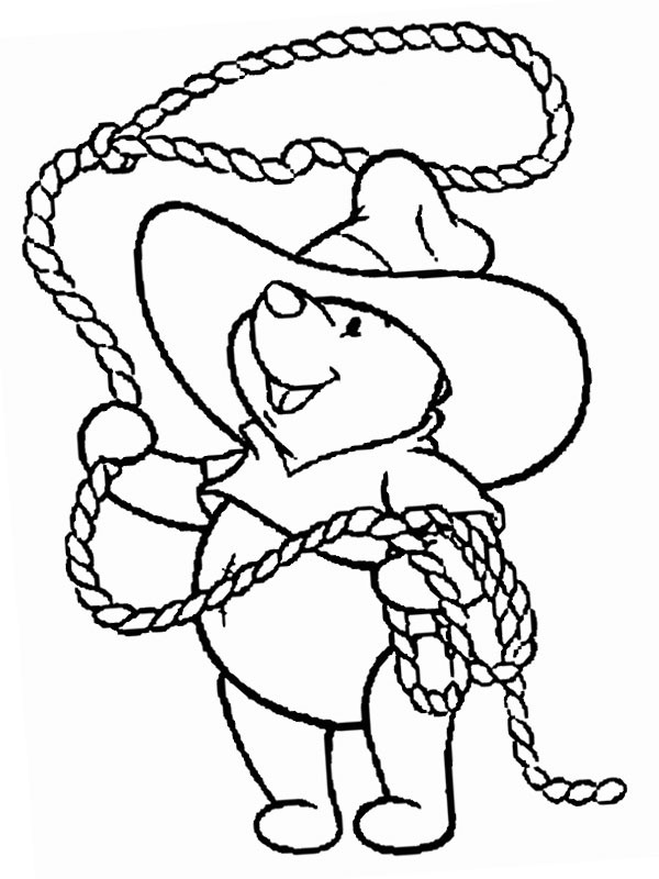 Dibujo de Winnie vaquero para Colorear Dibujo de Winnie vaquero para Colorear