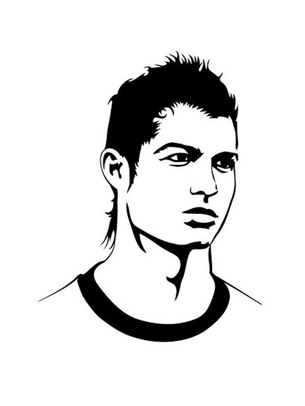 Dibujo de Cristiano Ronaldo para Colorear