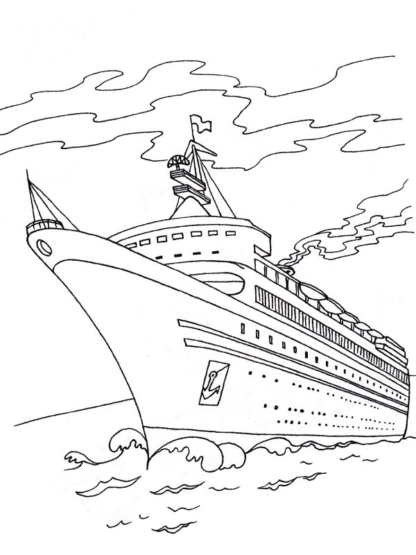 Dibujo de Crucero para Colorear Dibujo de Crucero para Colorear