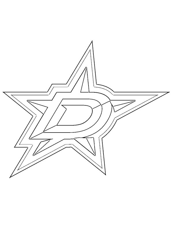 Dibujo de Estrellas de Dallas para Colorear