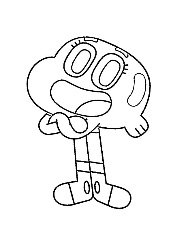 Dibujo de Darwin Watterson para Colorear Dibujo de Darwin Watterson para Colorear