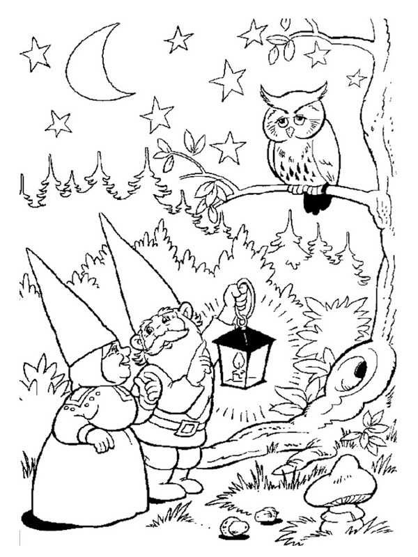 Dibujo de david el gnomo y lisa para Colorear Dibujo de david el gnomo y lisa para Colorear