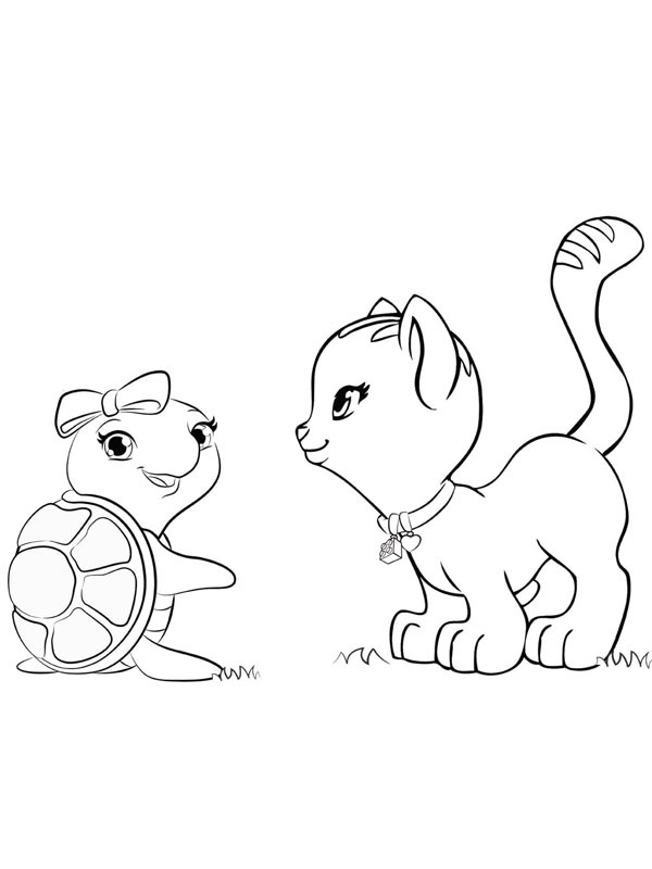 Dibujo de Animales Amigos de Lego para Colorear