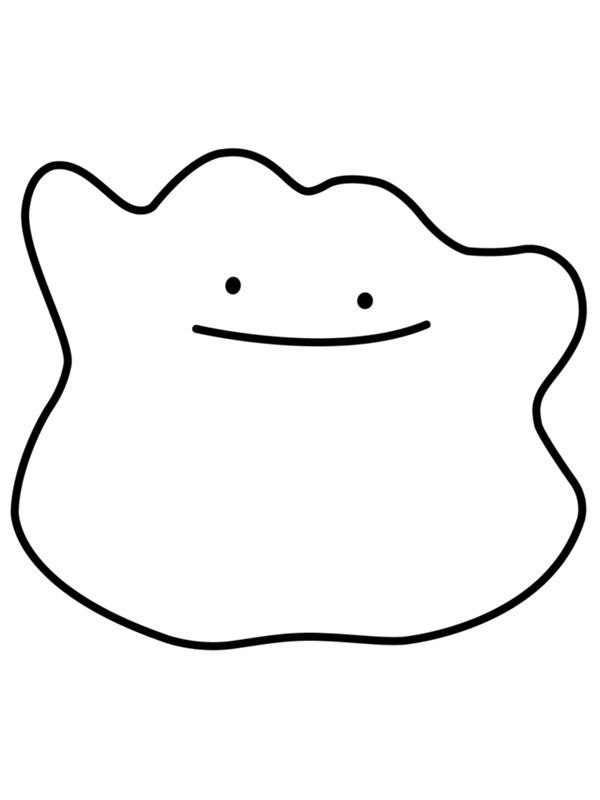 Dibujo de Ditto (Pokémon) para Colorear Dibujo de Ditto (Pokémon) para Colorear