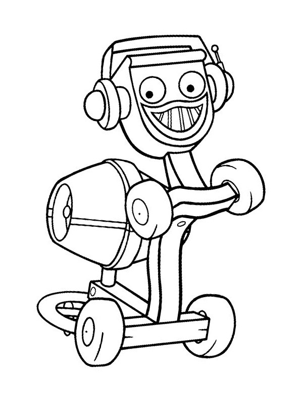 Dibujo de Dizzie, la hormigonera naranja para Colorear Dibujo de Dizzie, la hormigonera naranja para Colorear