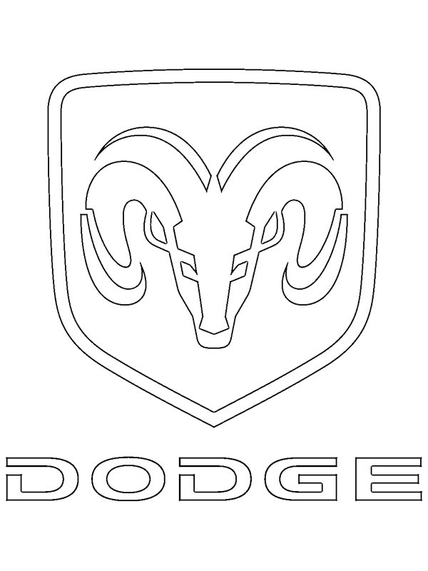 Dibujos para colorear Logo de Dodge 