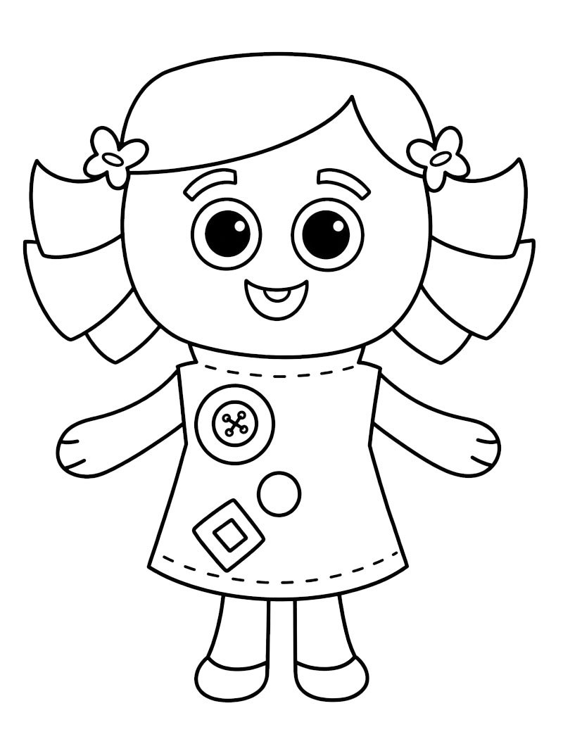 Dibujo de Dolly (Toy Story) para Colorear Dibujo de Dolly (Toy Story) para Colorear