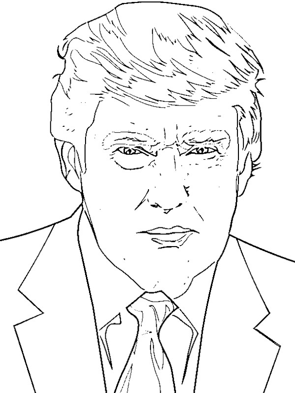 Dibujo de Donald Trump para Colorear