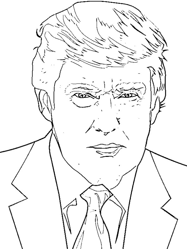 Dibujo de Donald Trump para Colorear Dibujo de Donald Trump para Colorear
