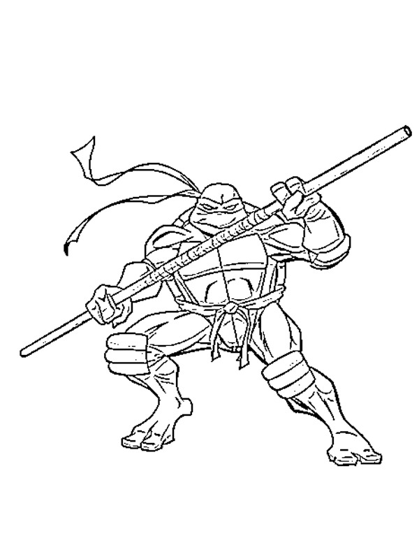 Dibujo de Donatello (Tortugas Ninja) para Colorear Dibujo de Donatello (Tortugas Ninja) para Colorear