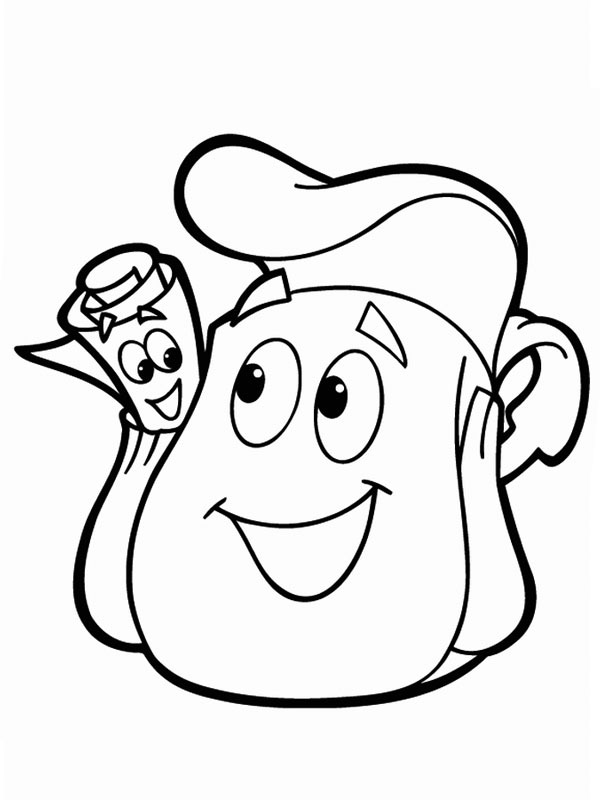 Dibujo de La mochila de Dora para Colorear Dibujo de La mochila de Dora para Colorear