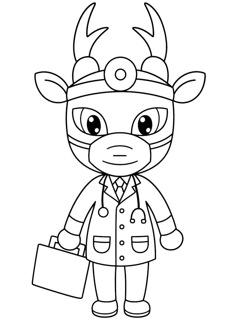 Dibujo de Dr. Harlow (Animal Hospital) para Colorear Dibujo de Dr. Harlow (Animal Hospital) para Colorear