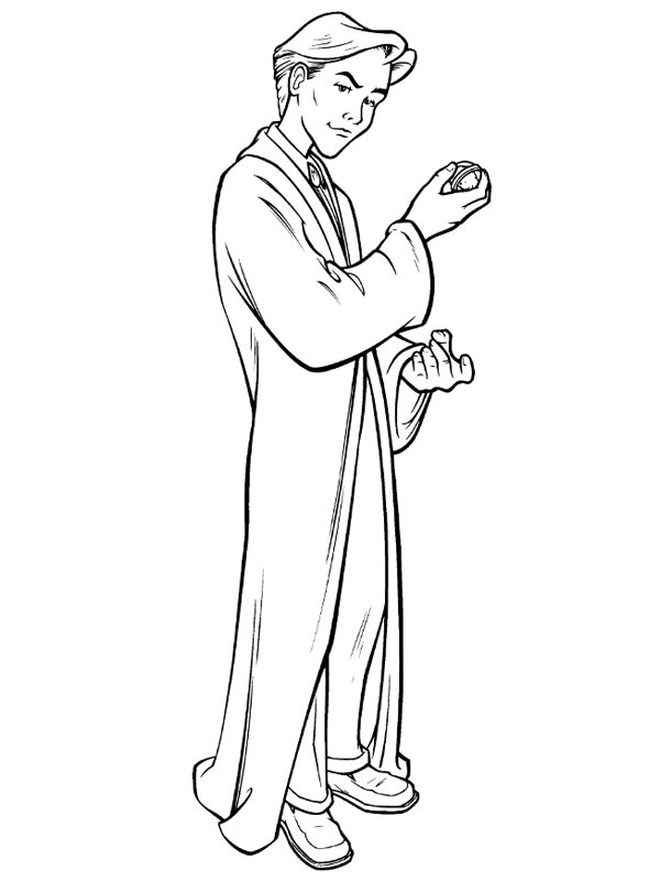 Dibujo de Draco Malfoy para Colorear Dibujo de Draco Malfoy para Colorear