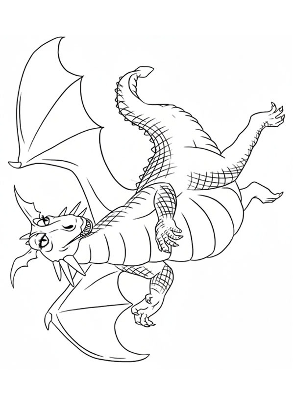 Dibujo de Dragona (Shrek) para Colorear Dibujo de Dragona (Shrek) para Colorear