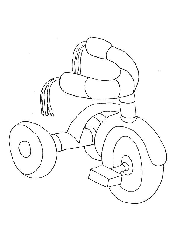 Dibujo de triciclo para Colorear
