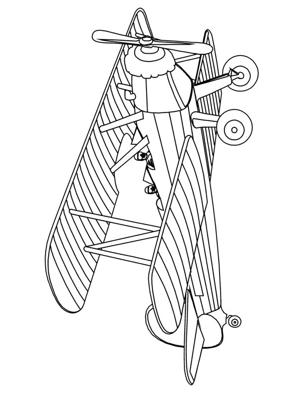 Dibujo de Avión de dos pisos para Colorear Dibujo de Avión de dos pisos para Colorear