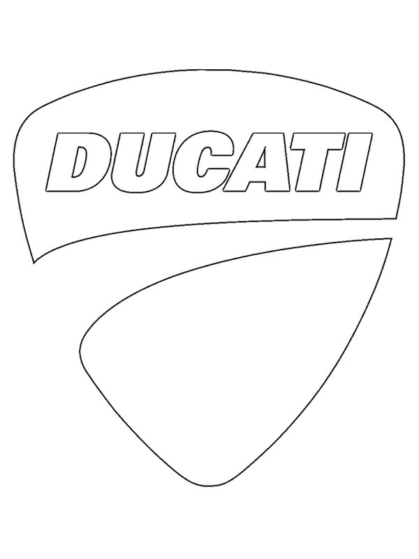 Dibujo de Logotipo de Ducati para Colorear Dibujo de Logotipo de Ducati para Colorear