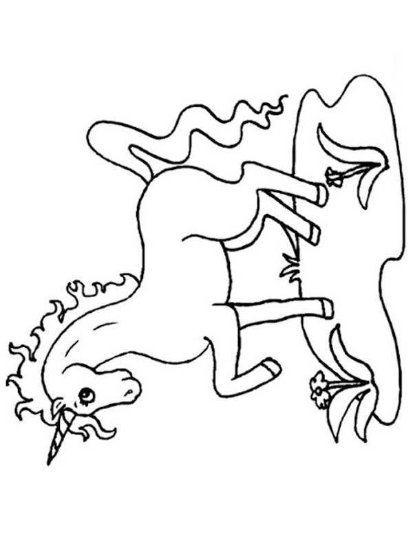 Dibujo de Unicornio para Colorear