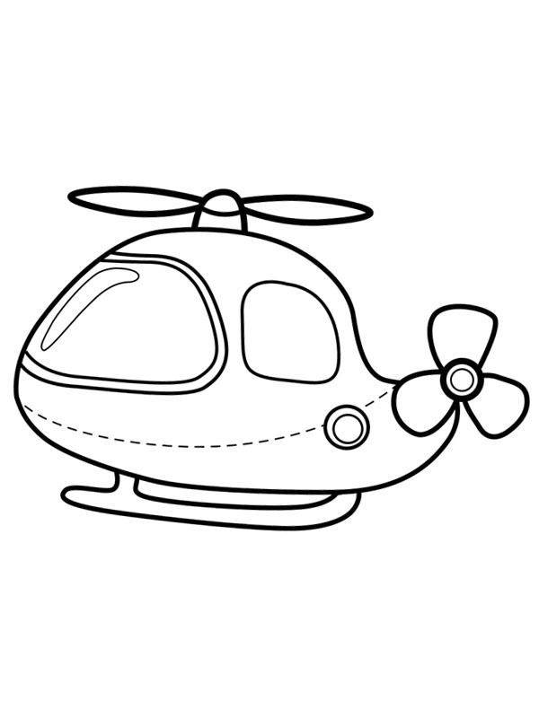 Dibujo de Helicóptero Sencillo para Colorear