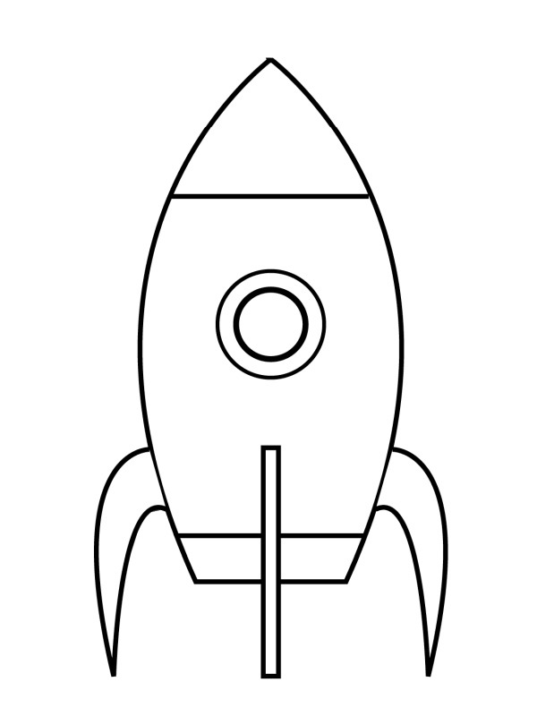 Dibujo de cohete espacial sencillo para Colorear